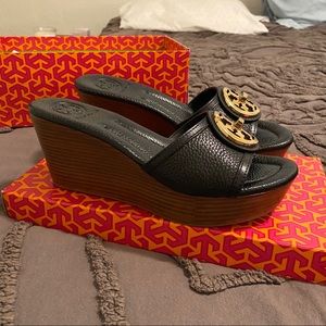 Tory Burch Selma Wedges— Like New!
